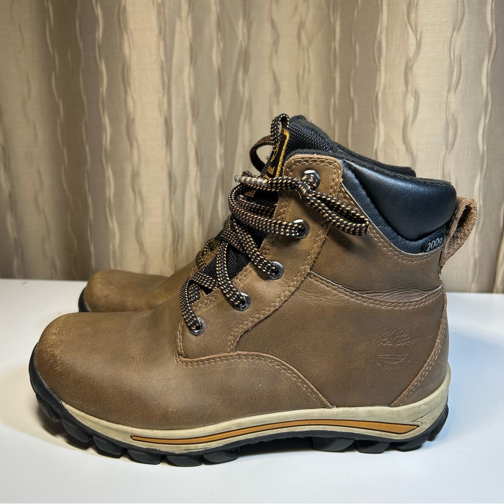 Timberland Waterproof 200 G Primaloft  6" Mid Boys 5 Warm Insulated Lace UpBoots
